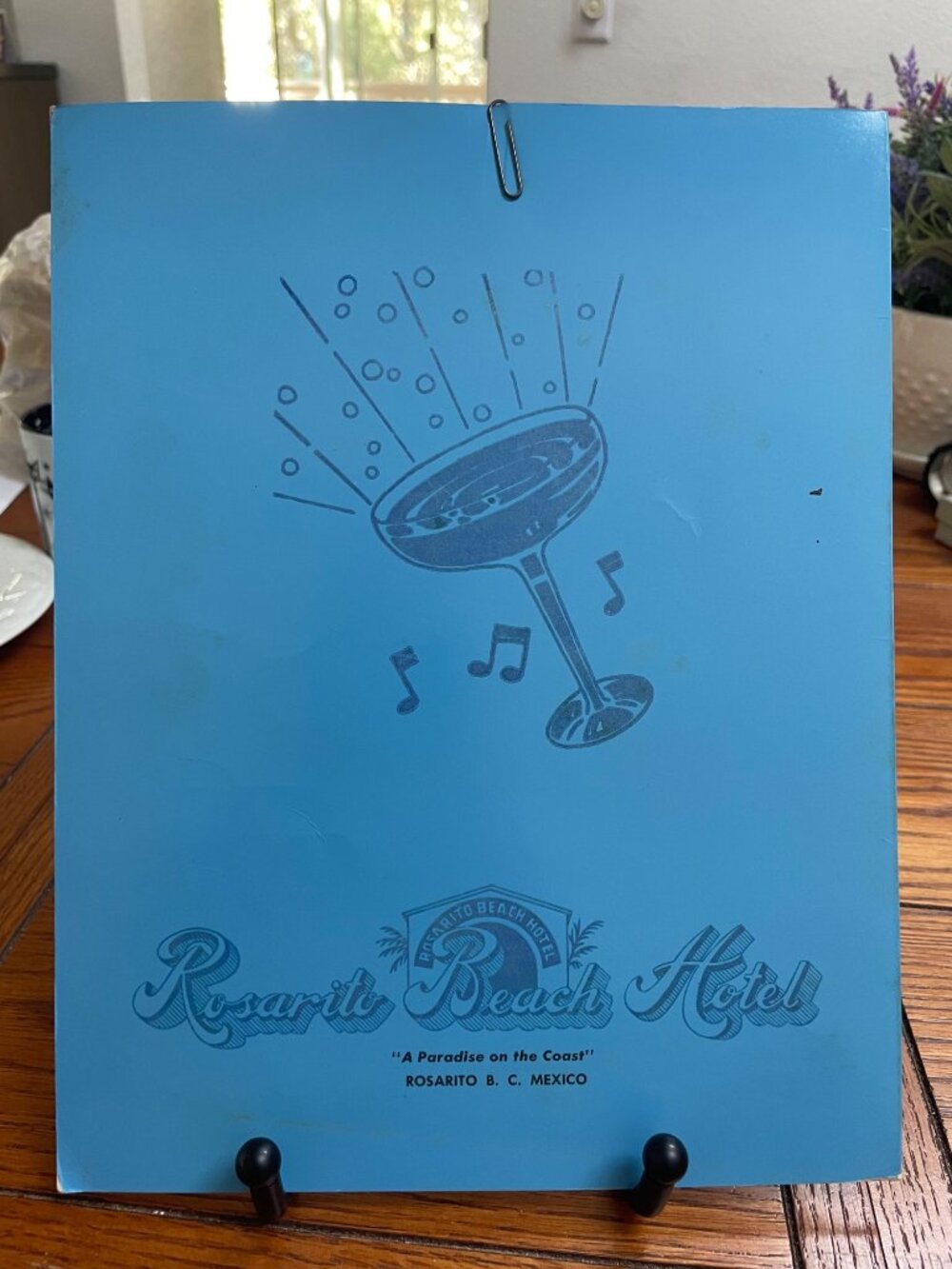 Vintage 1959 Rosarito Beach Hotel Menu Mexico Blue Cover Illustrated A La Carte - Picture 5 of 5